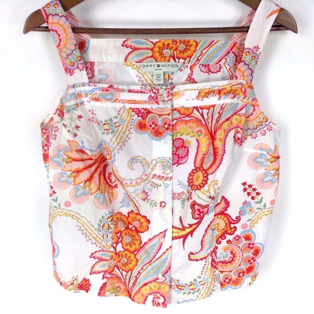 Tommy Hilfiger Floral Cropped Top Sz 14P